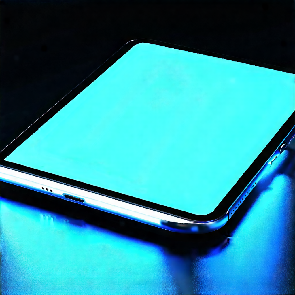 Tablet With Glowing Screen With Cell Phone
