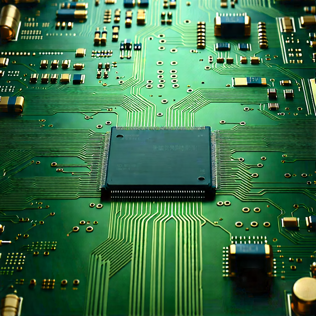 Close-up of electronic circuit