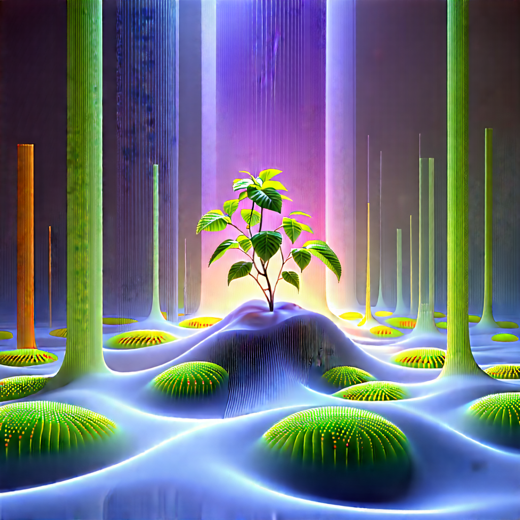 Agricultural Technology In Research Center With Small Plant