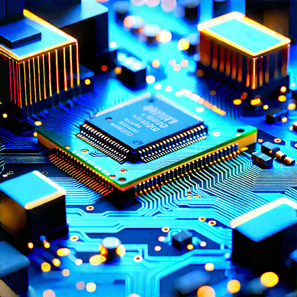 Close-up of electronic circuit