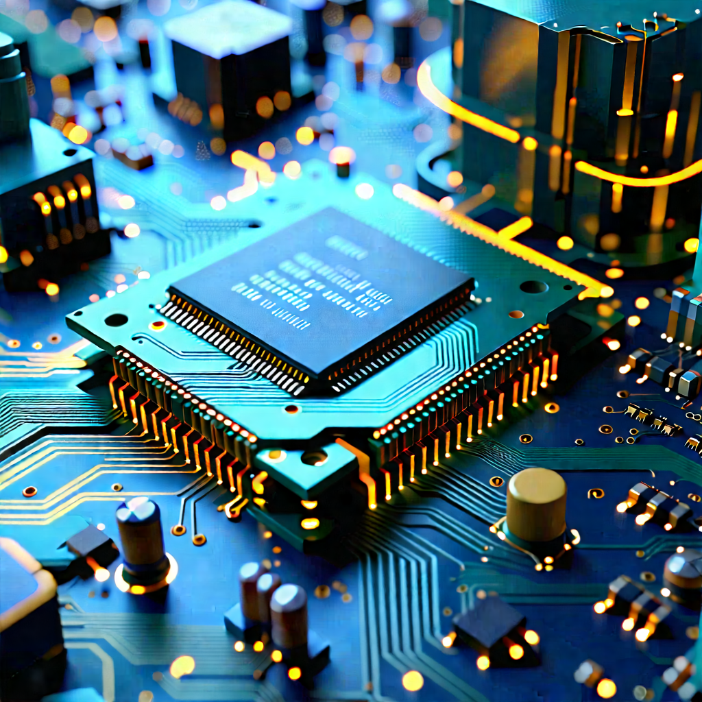 Close-up of electronic circuit