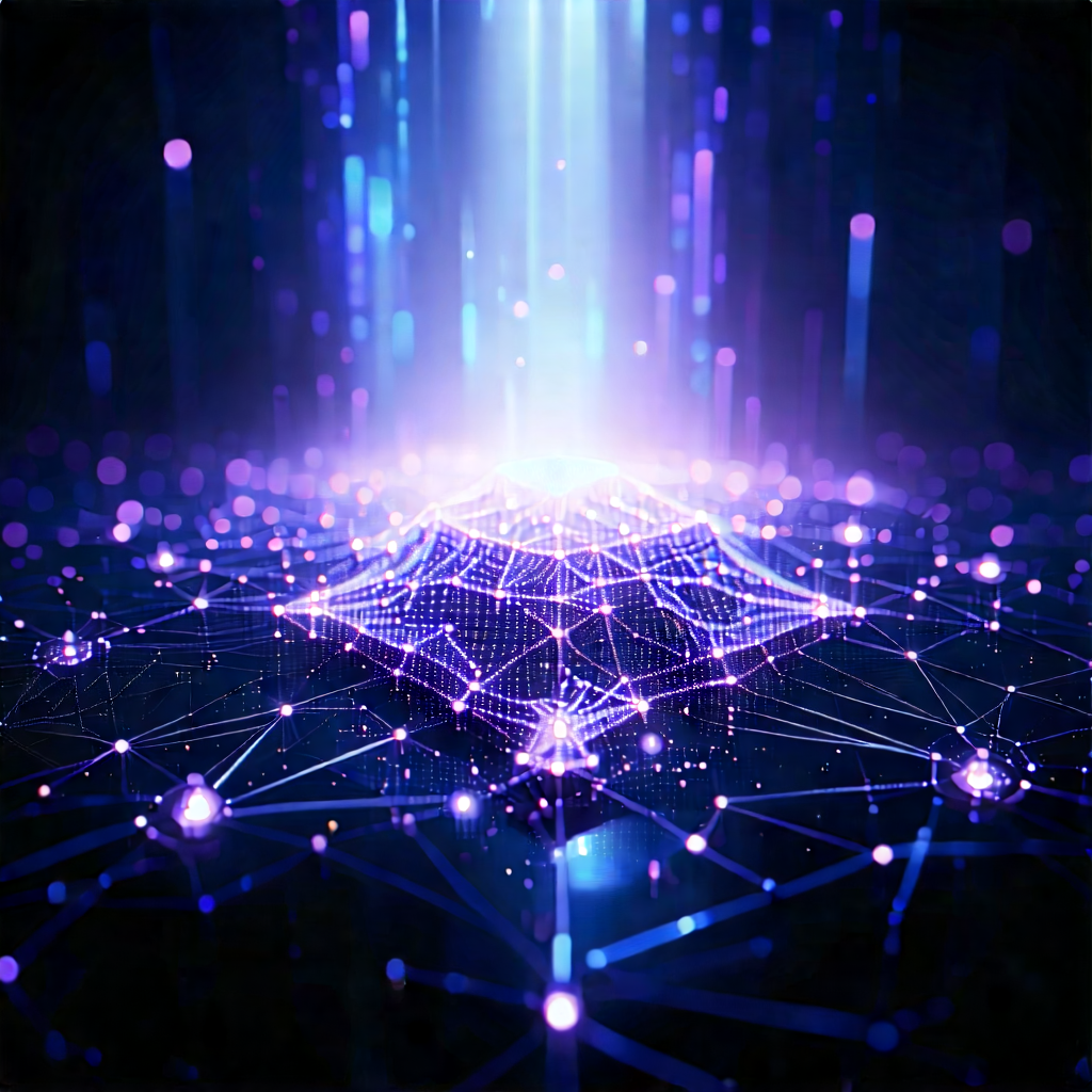 Blockchain Network Visualization With Image, There