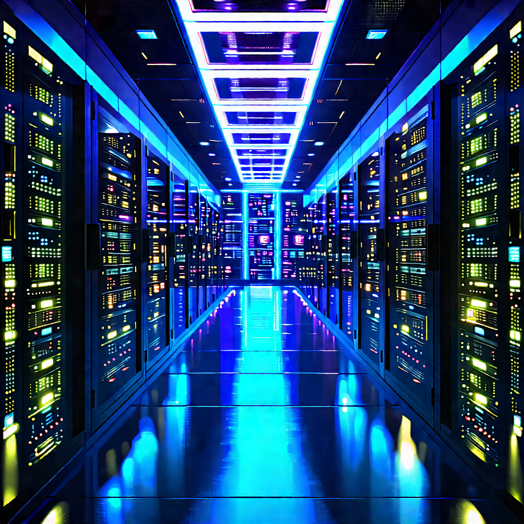Futuristic server room