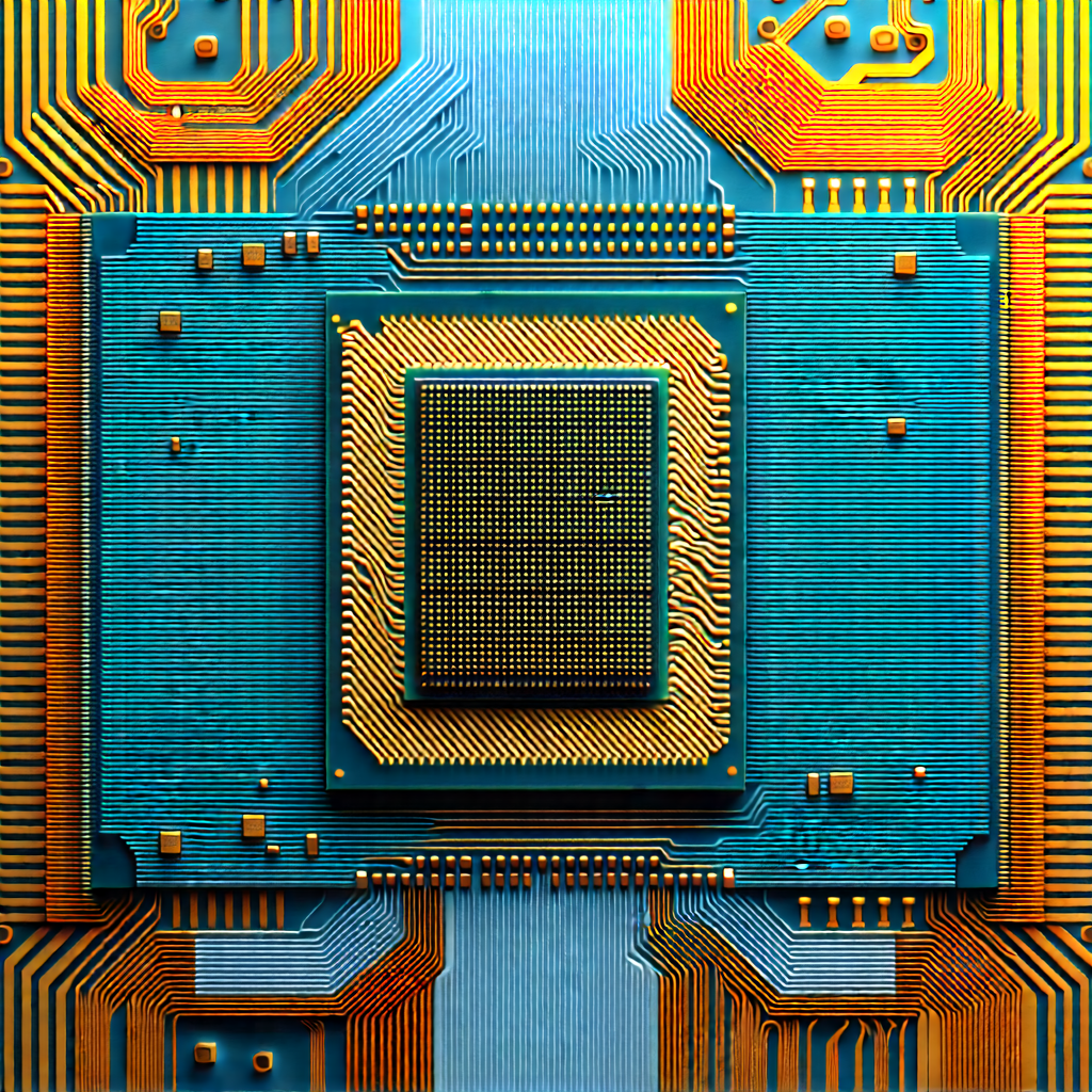 Close-up of microprocessor