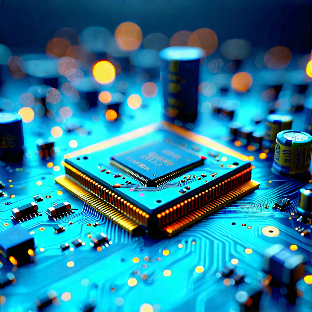Close-up of electronic circuit
