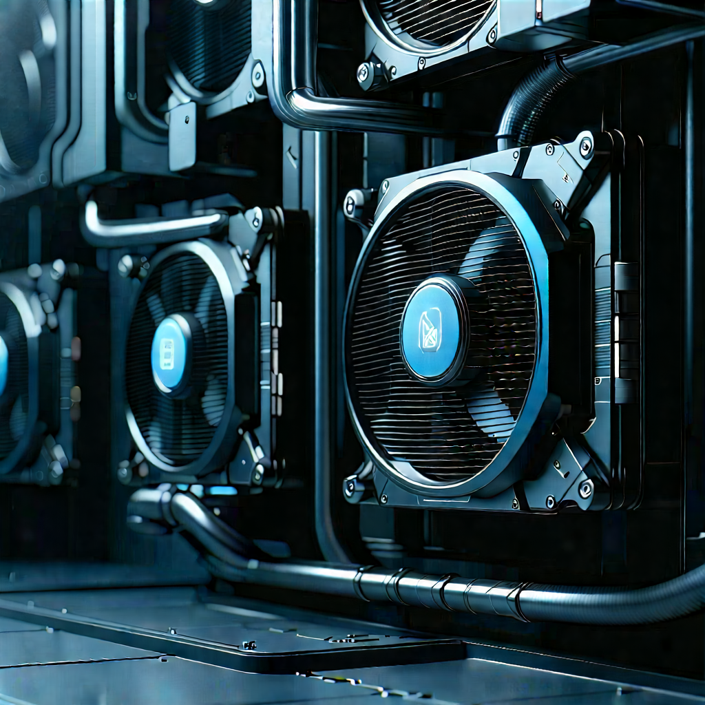 Close-up of cooling system