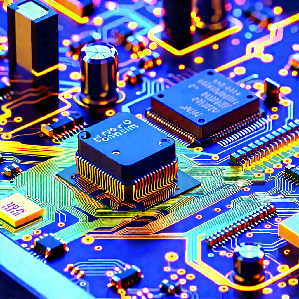 Close-up of electronic circuit