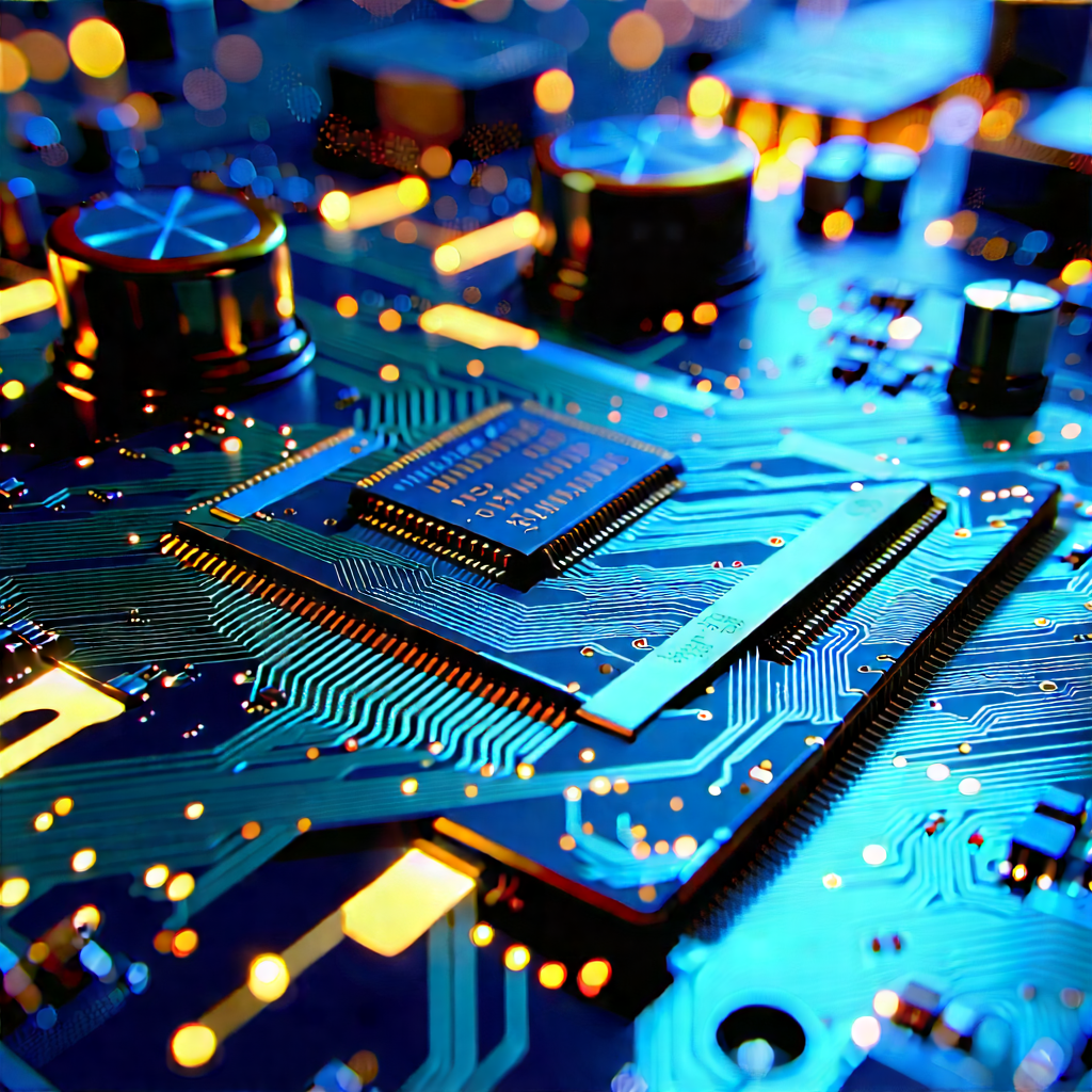 Close-up of electronic circuit