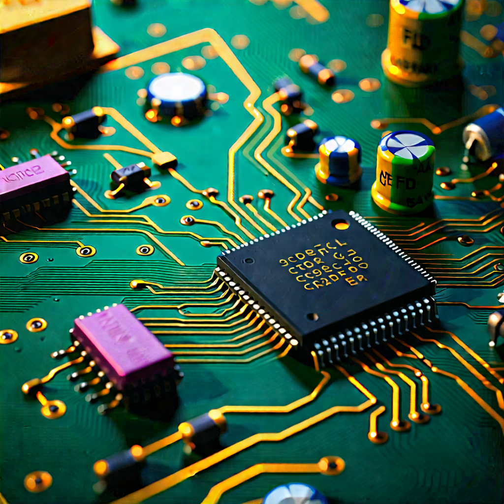 Close-up of electronic circuit