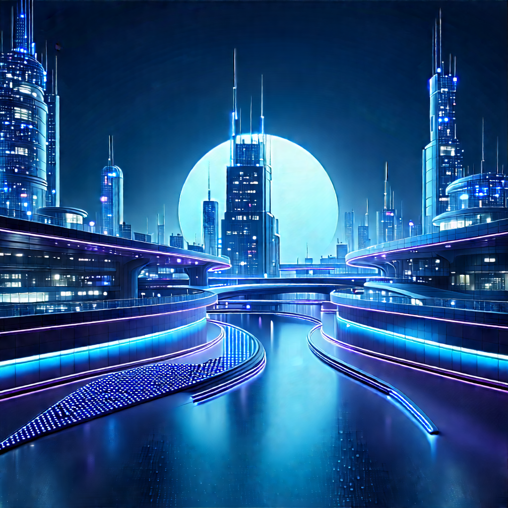 Innovative Renewable Energy Design With Futuristic Cityscape