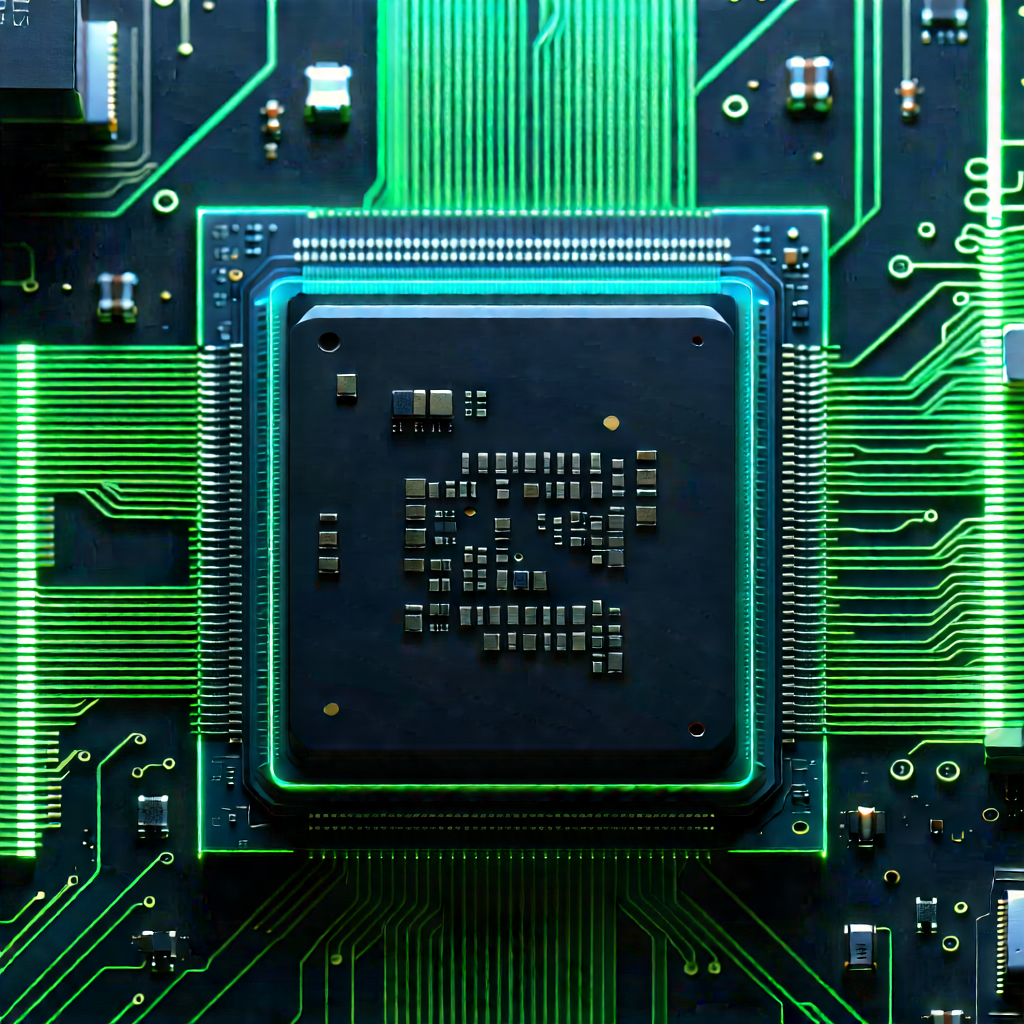 Close-up of microprocessor