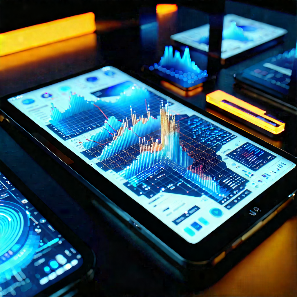 Tablet with data visualization