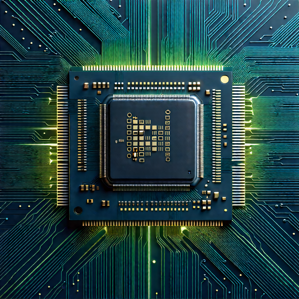 Close-up of microprocessor