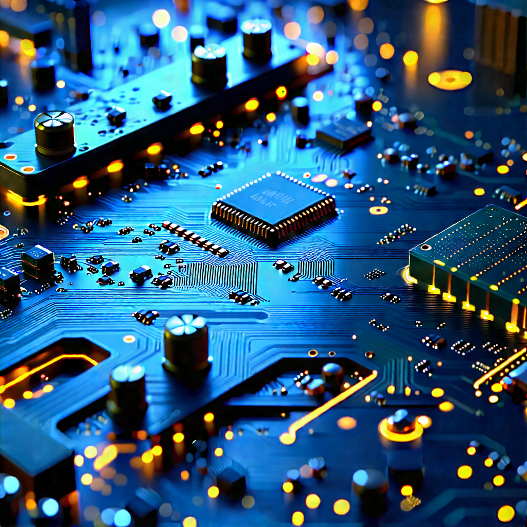 Circuit Board With Laser Scanning With Close-up Computer