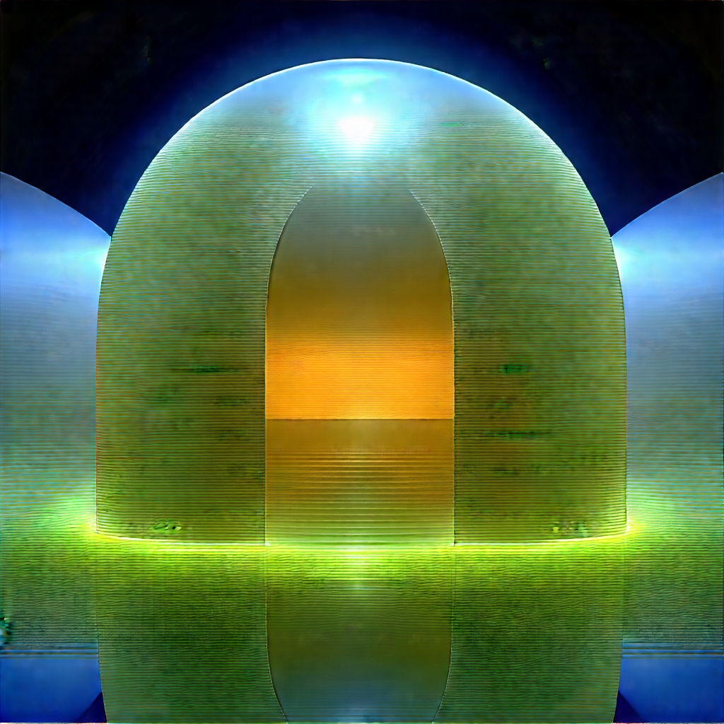 Futuristic Innovation Hub With Large, Green,