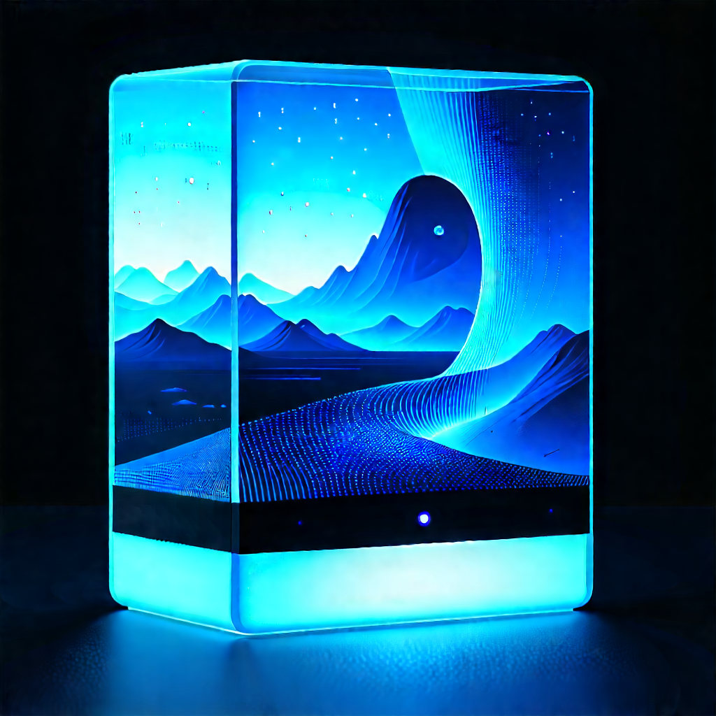 Smart Home (device:1.13) With Digital Artwork With Blue Picture