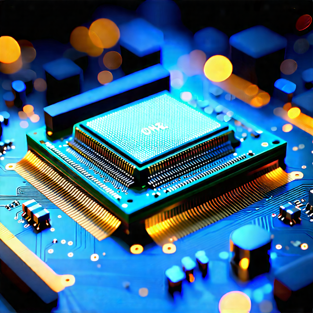 Close-up of microprocessor