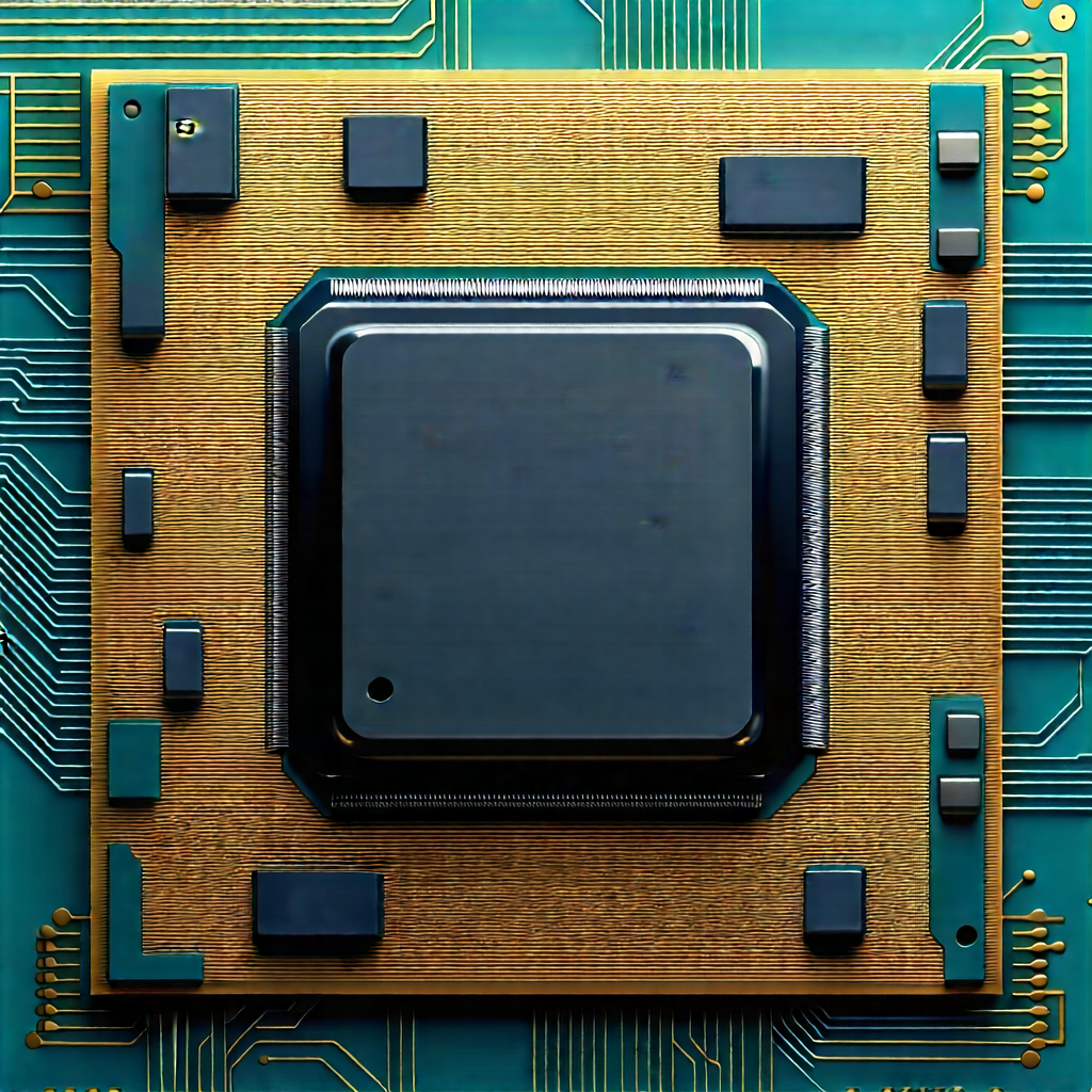 Close-up of microprocessor