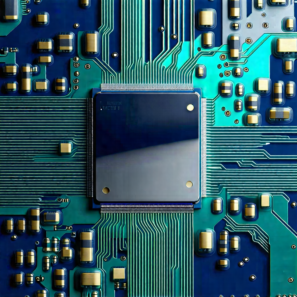 Close-up of microprocessor