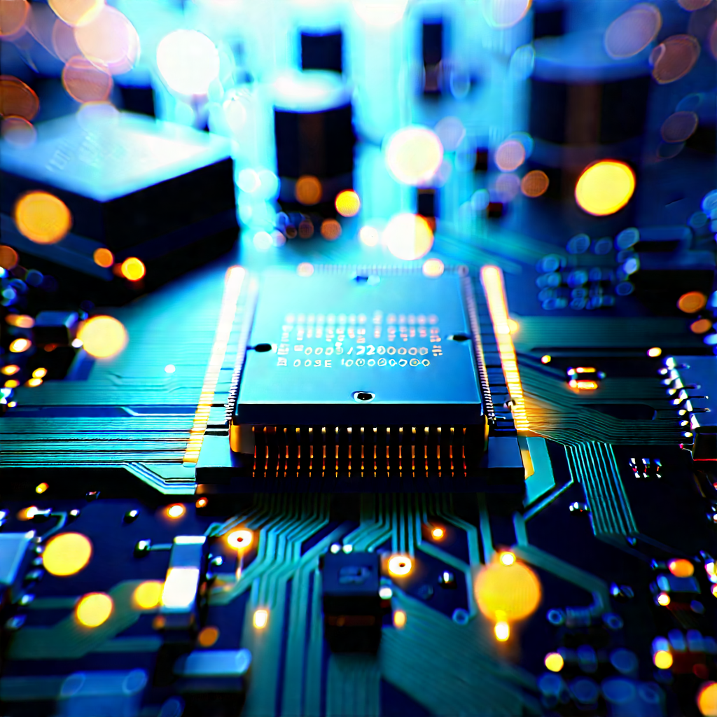 Close-up of electronic circuit