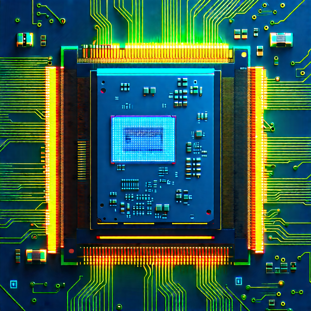 Close-up of microprocessor