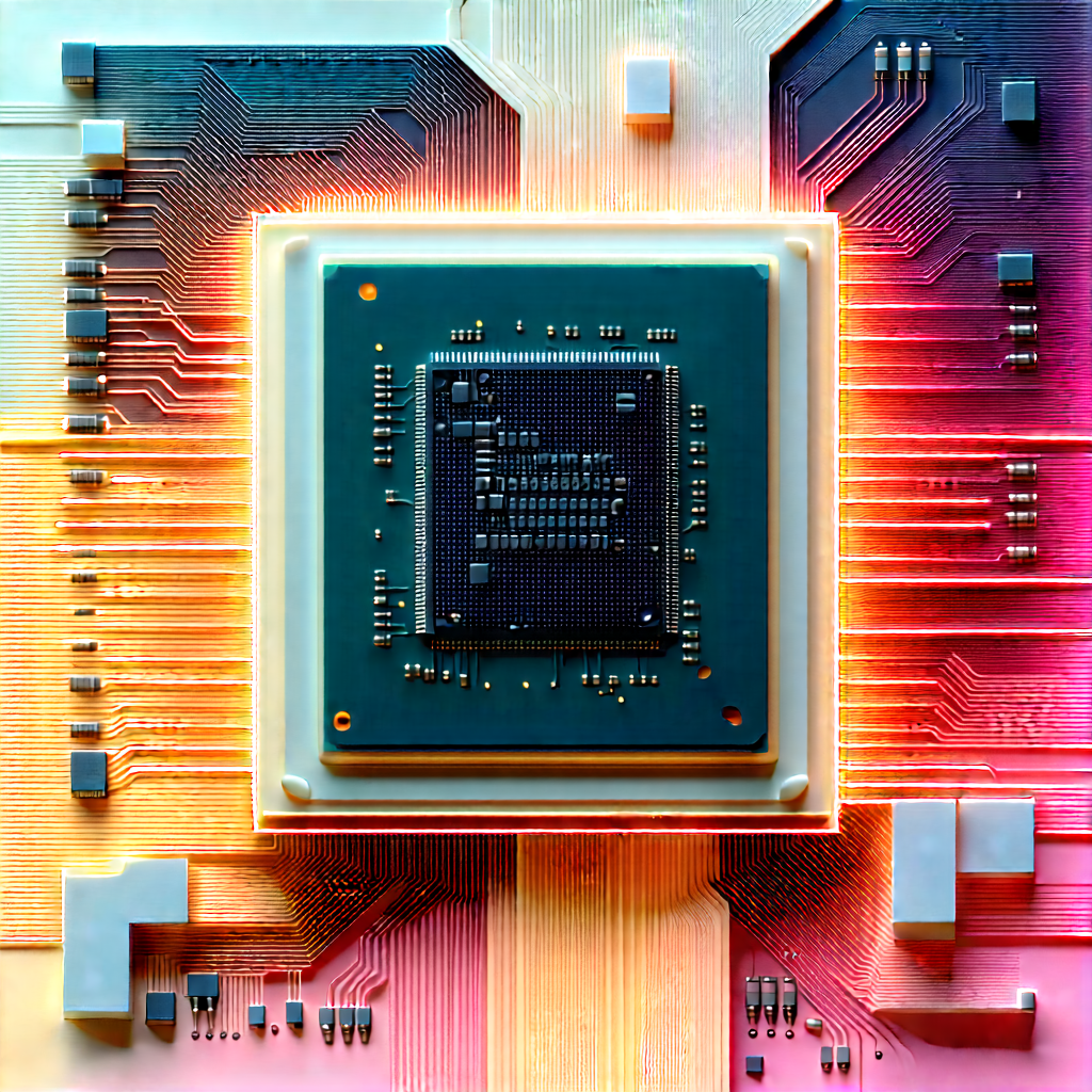 Close-up of microprocessor