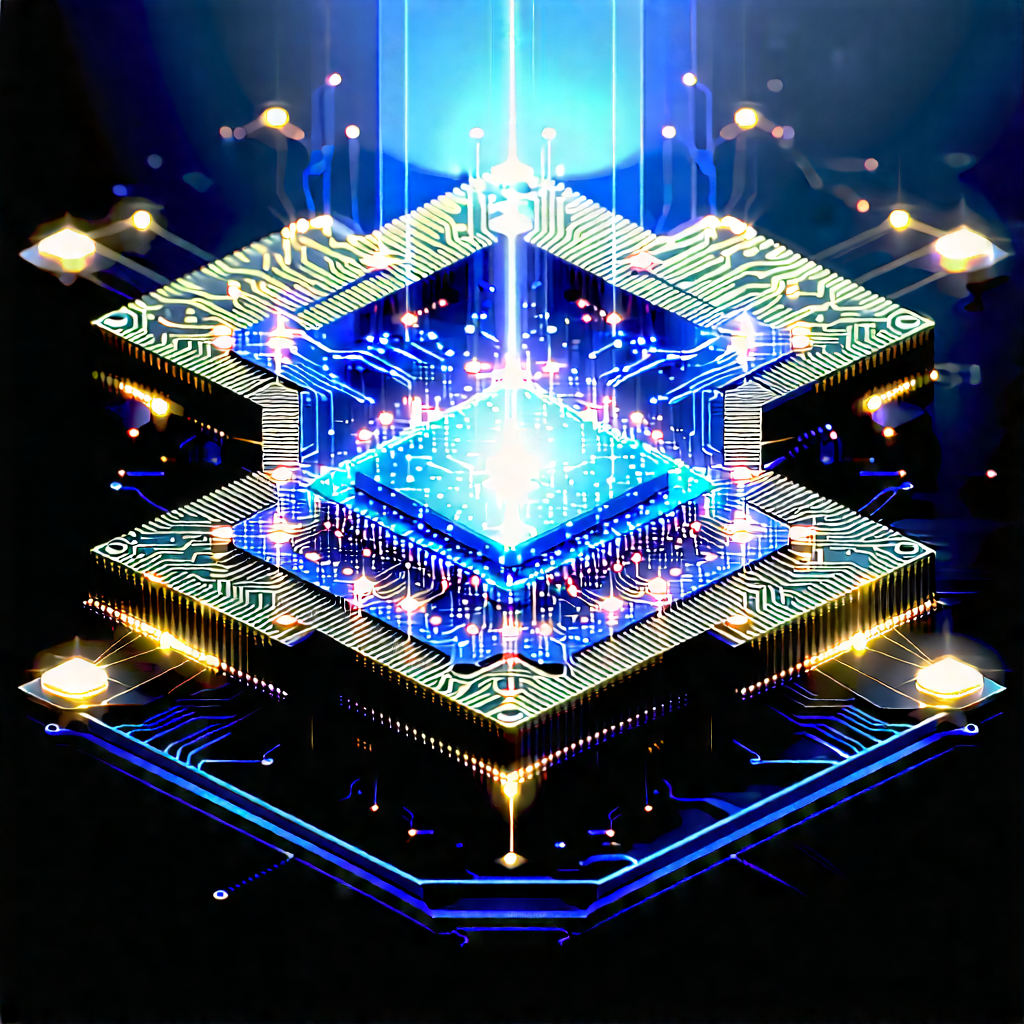 Quantum computer with (digital:1.5) particles