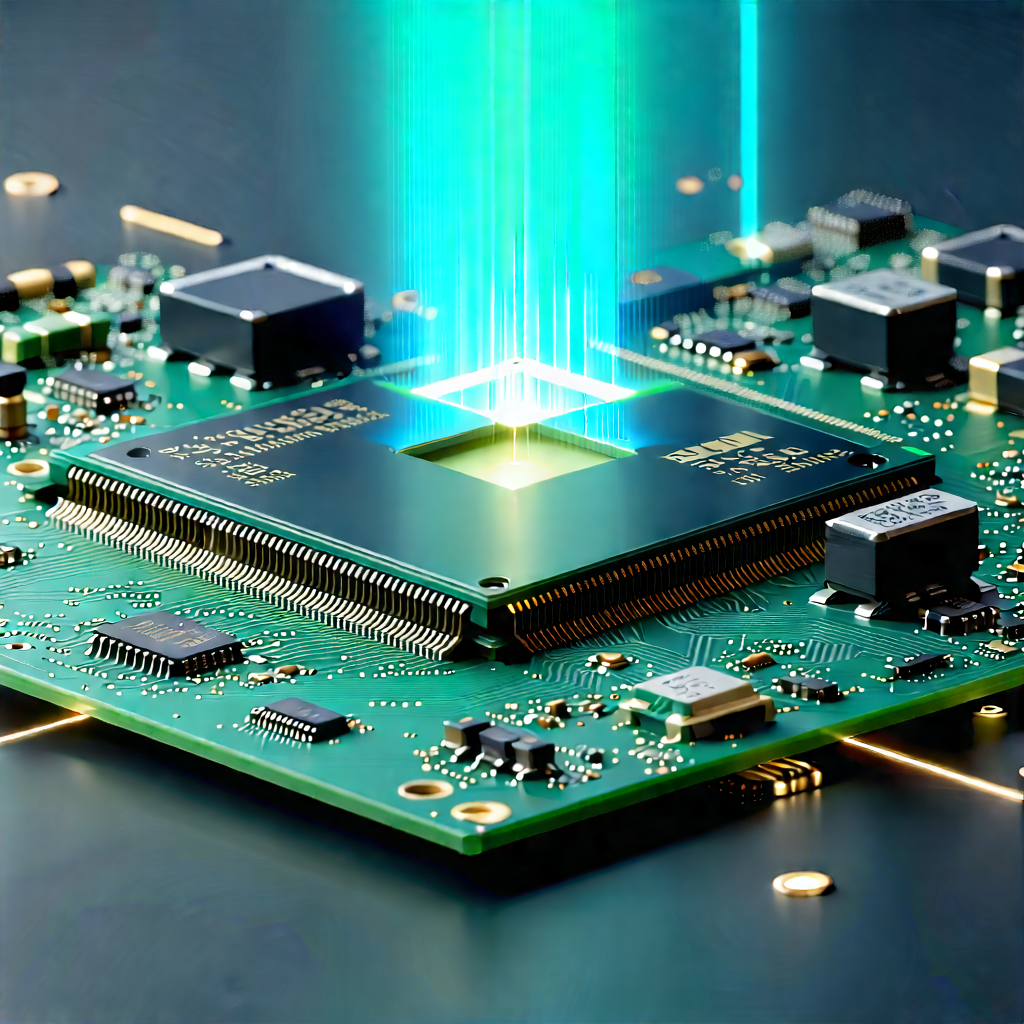 Microchip With Laser Scanning With Close-up Computer