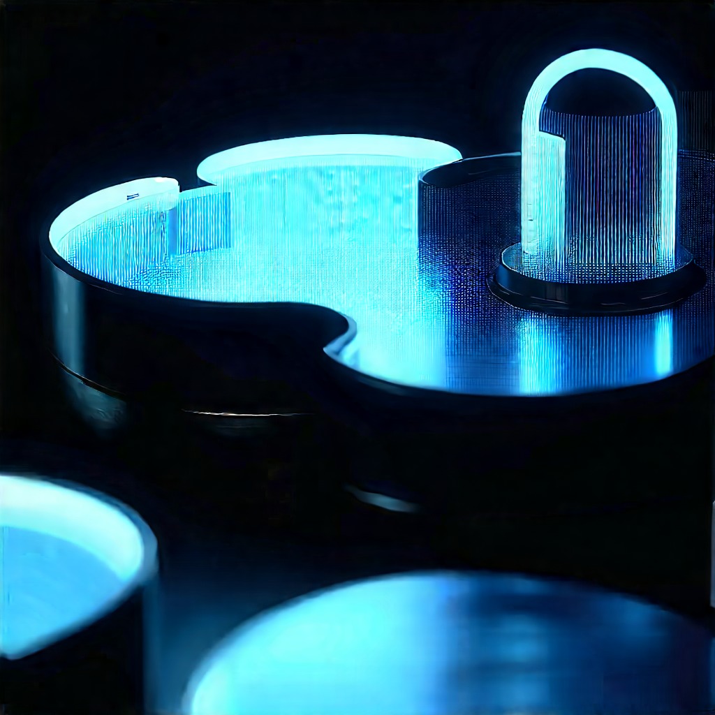 Futuristic digital workspace