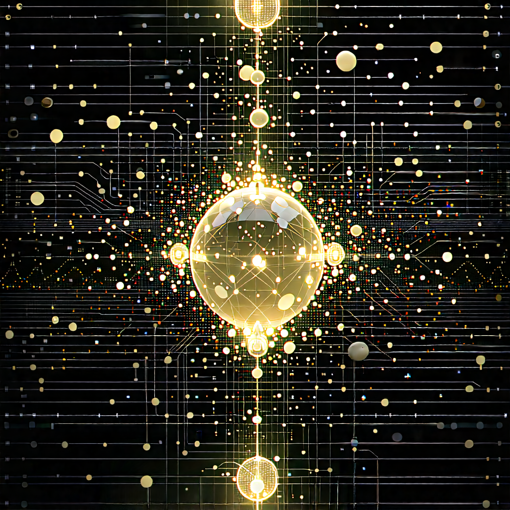 Quantum Computer With Digital Particles With Image