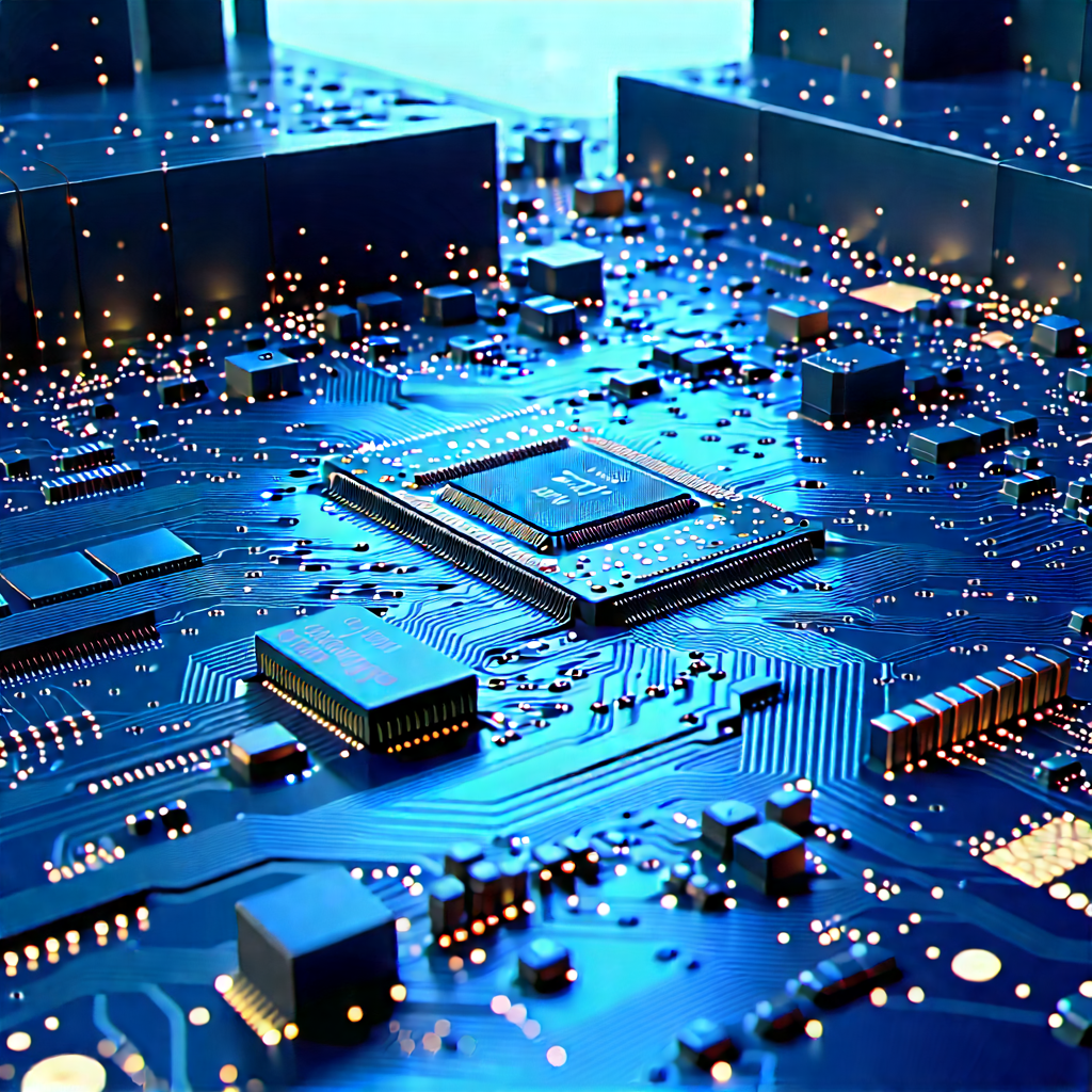 Circuit board with (digital:1.29) particles