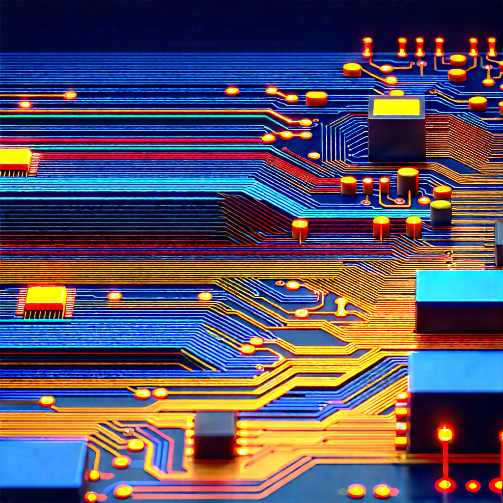 Close-up of electronic circuit