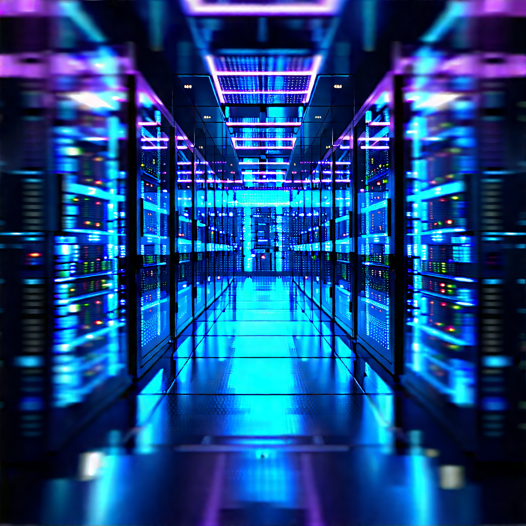 Futuristic Server Room With Image, There