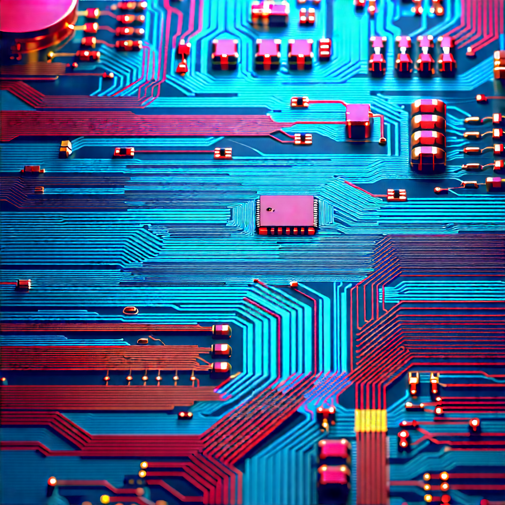 Close-up of electronic circuit