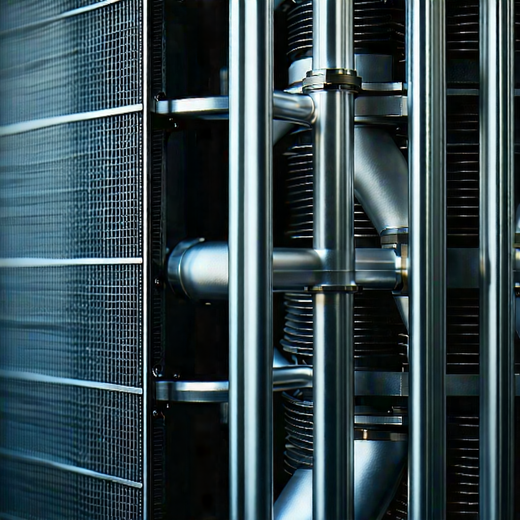 Close-up of cooling system