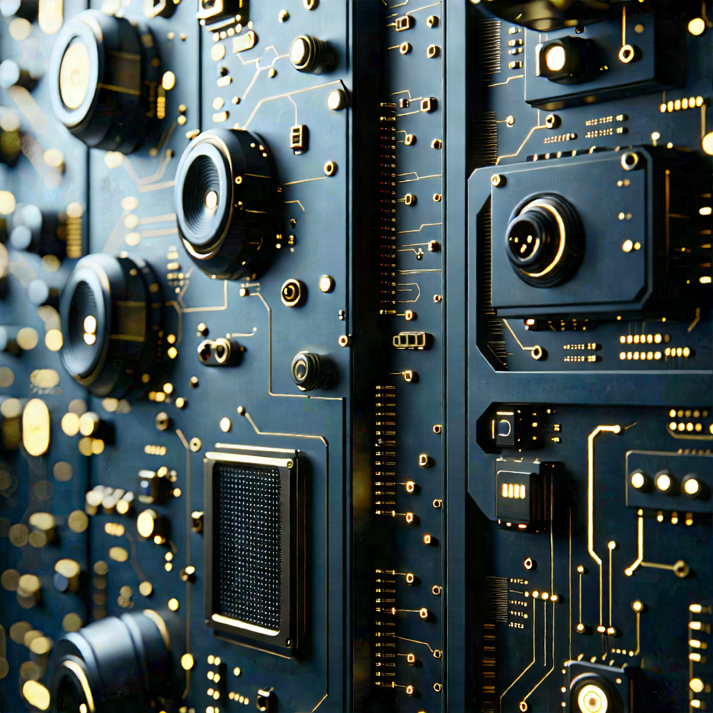 Close-up of sensor array