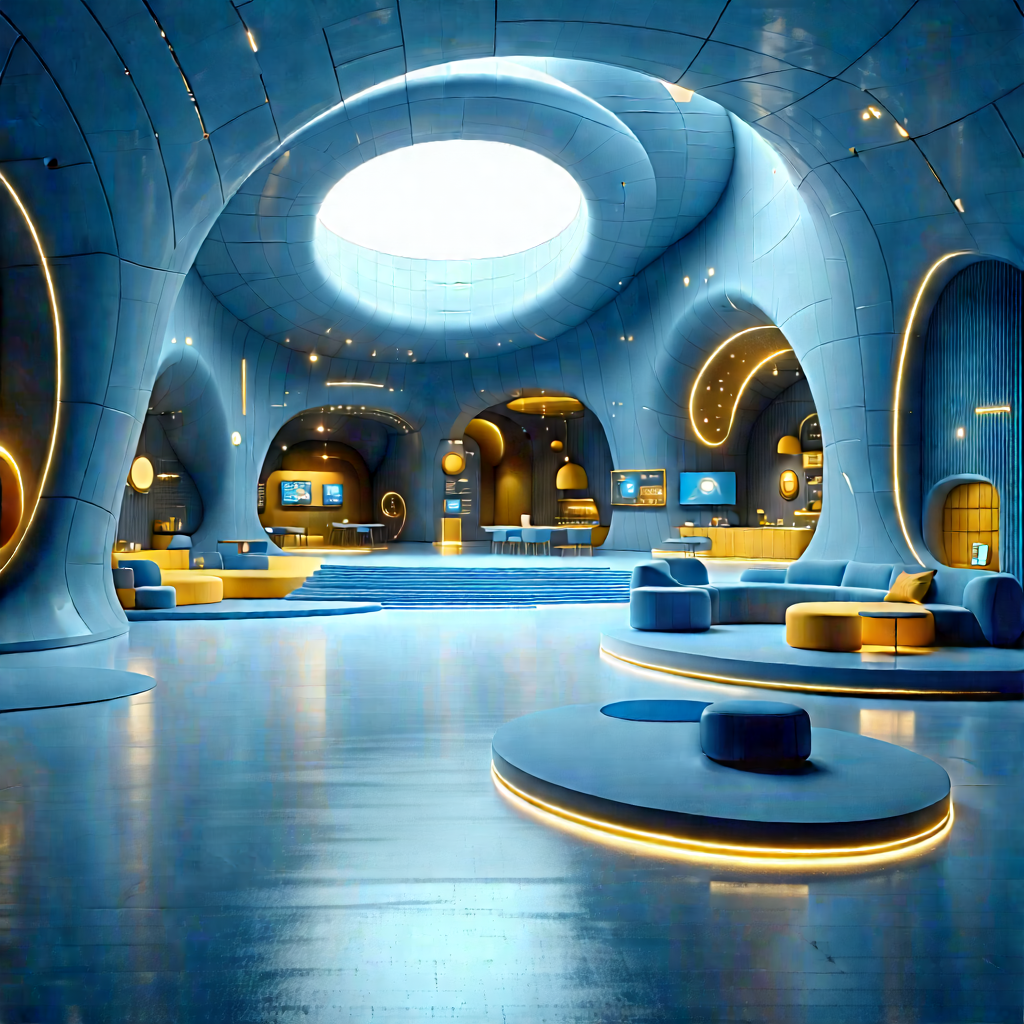 (futuristic:1.26) Innovation Hub With Futuristic Room