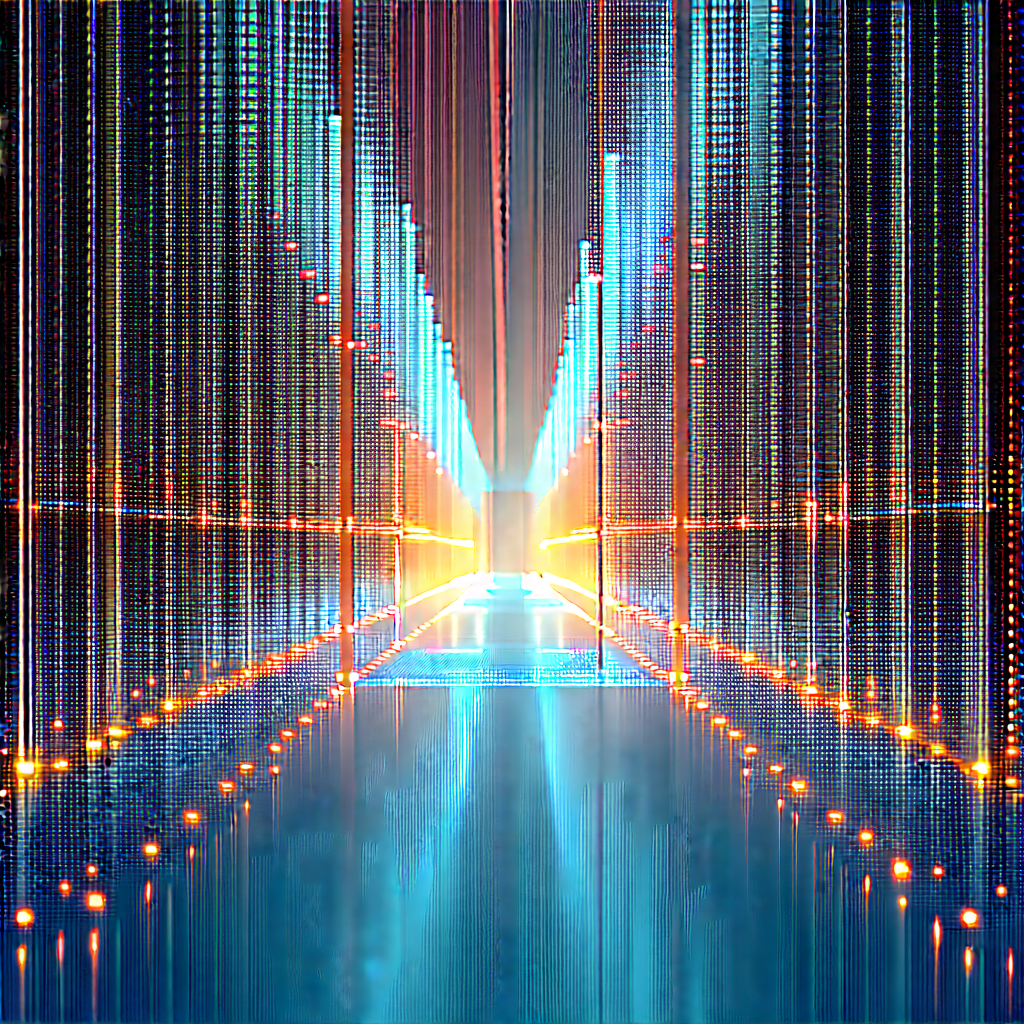 Close-up Of Sensor Array With Blue Tunnel