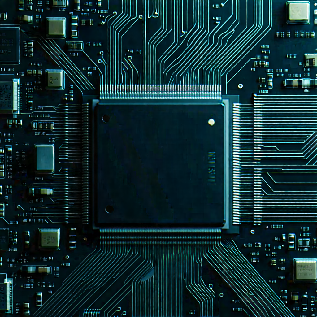 Close-up of microprocessor