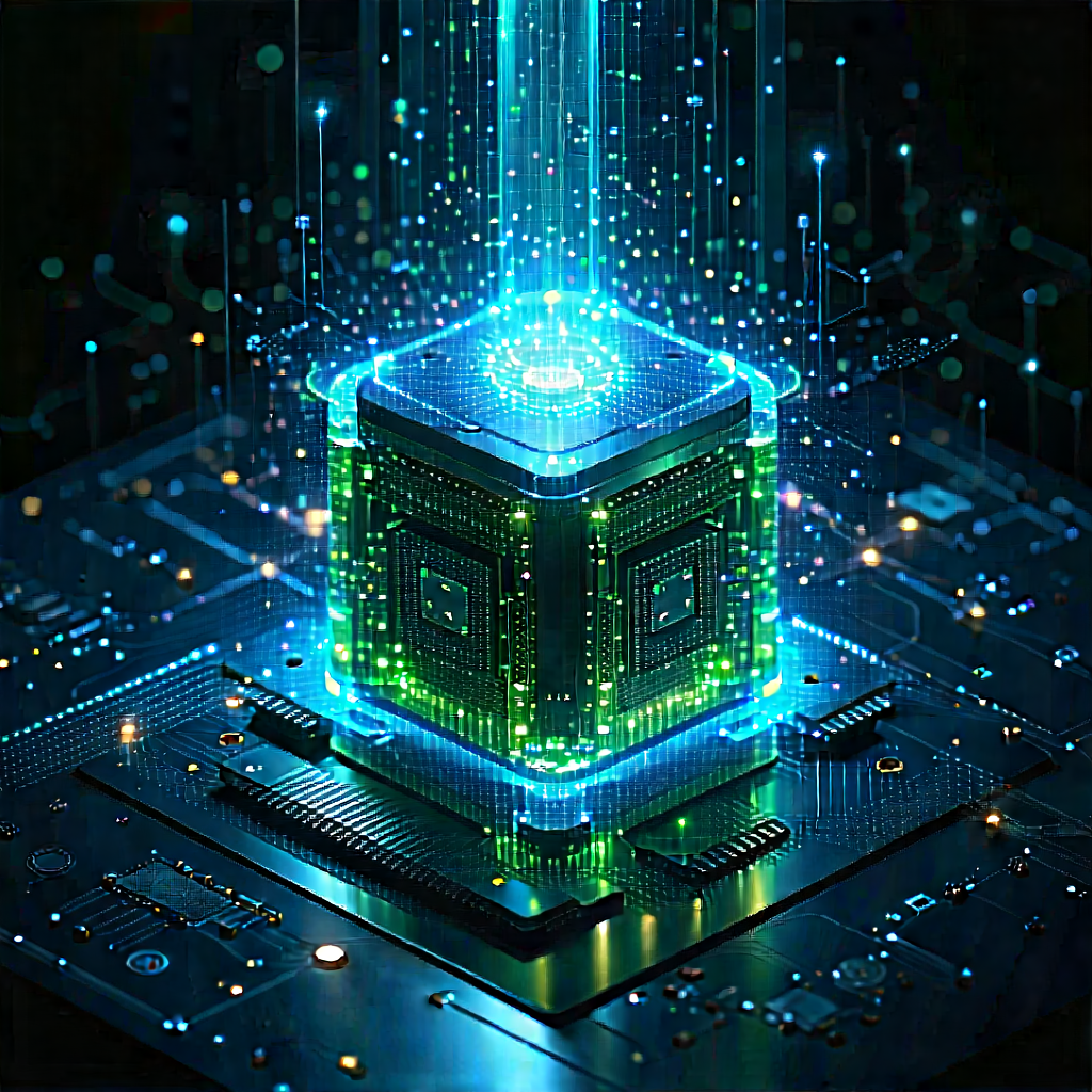 Quantum computer with data streams
