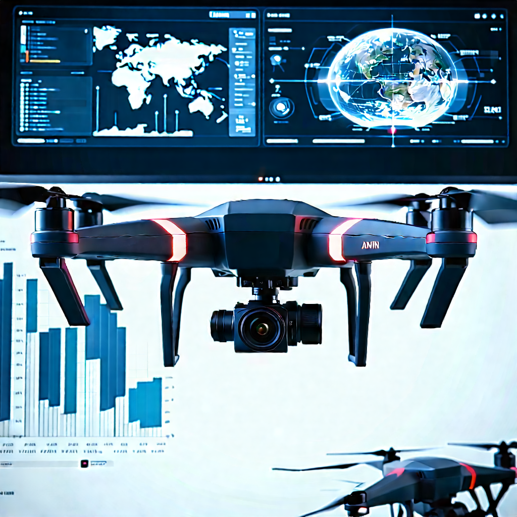Drone with data visualization