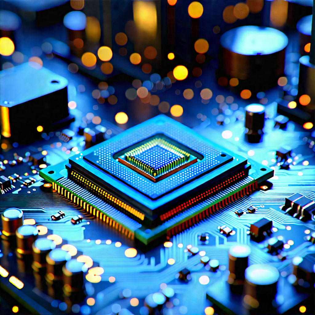 Close-up of microprocessor