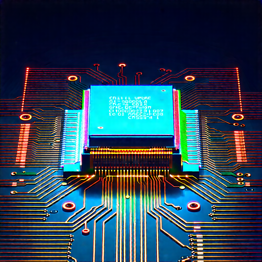 Close-up of microprocessor