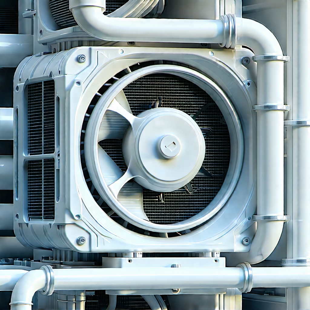 Close-up of cooling system