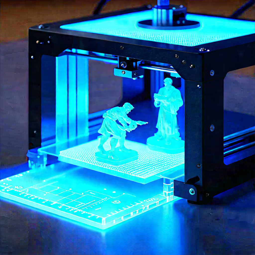 3d printer with holographic projection