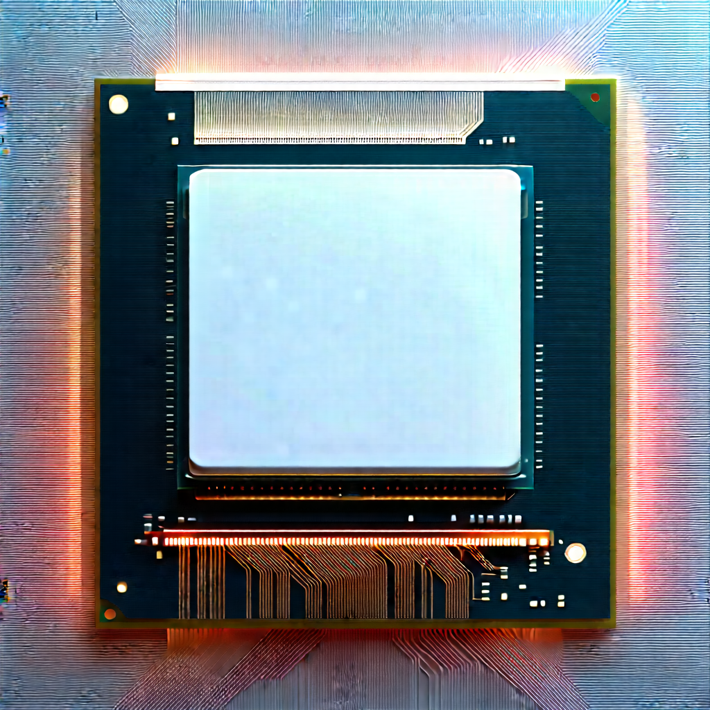 Close-up Of Microprocessor With Close-up Computer
