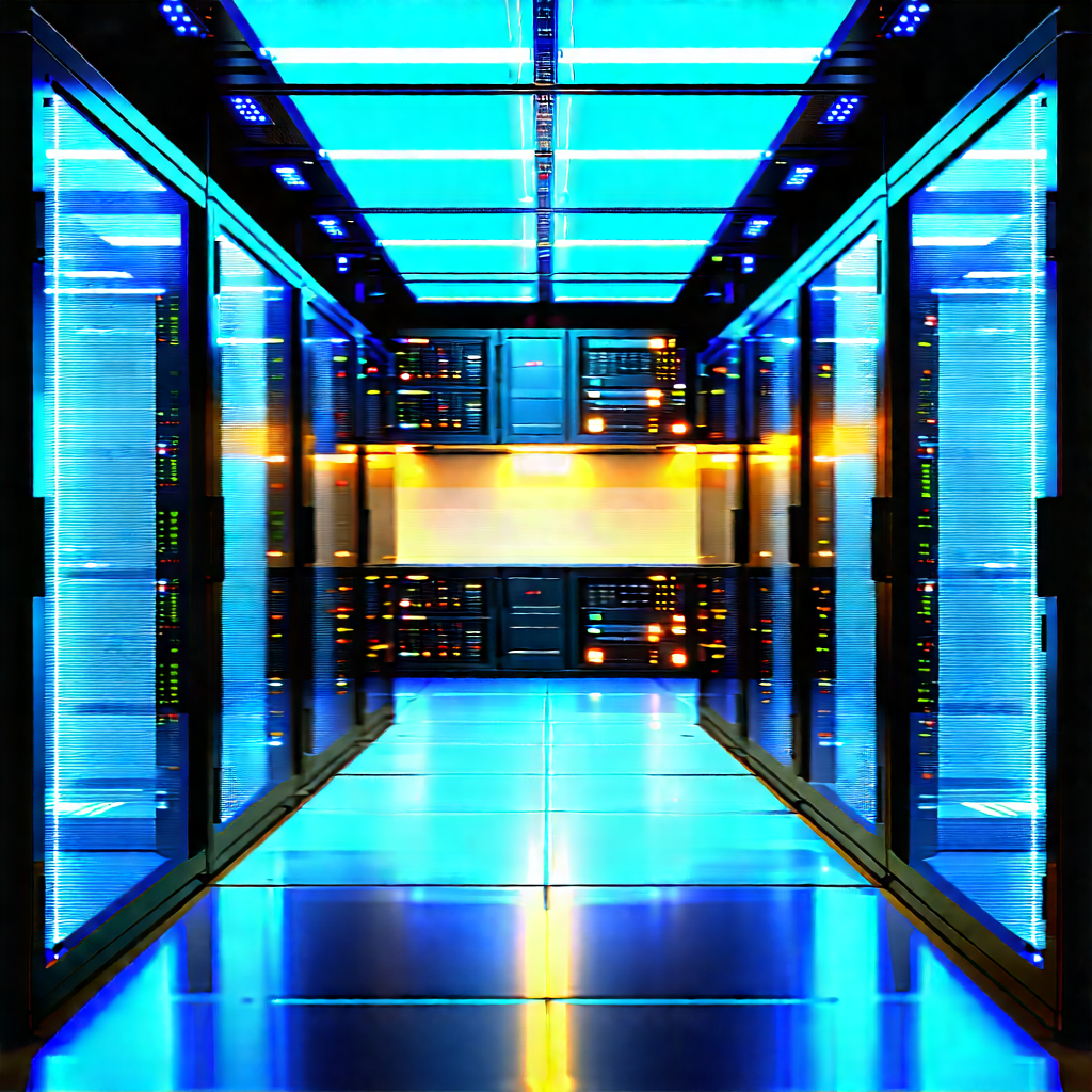 Futuristic Server Room With Image, There