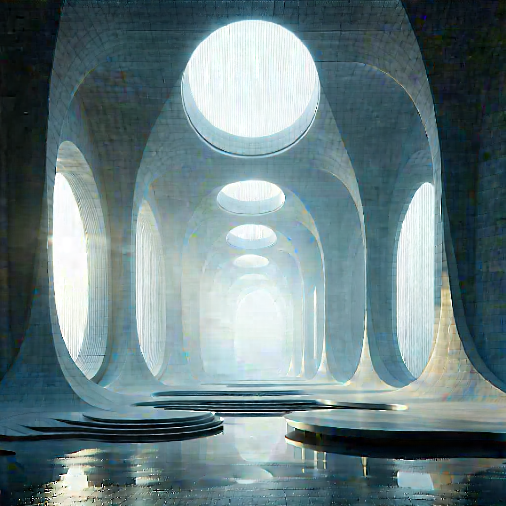 Futuristic innovation hub