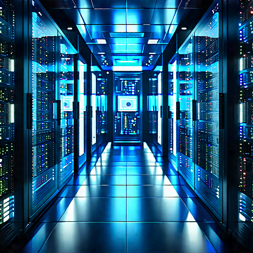 (futuristic:1.2) server room