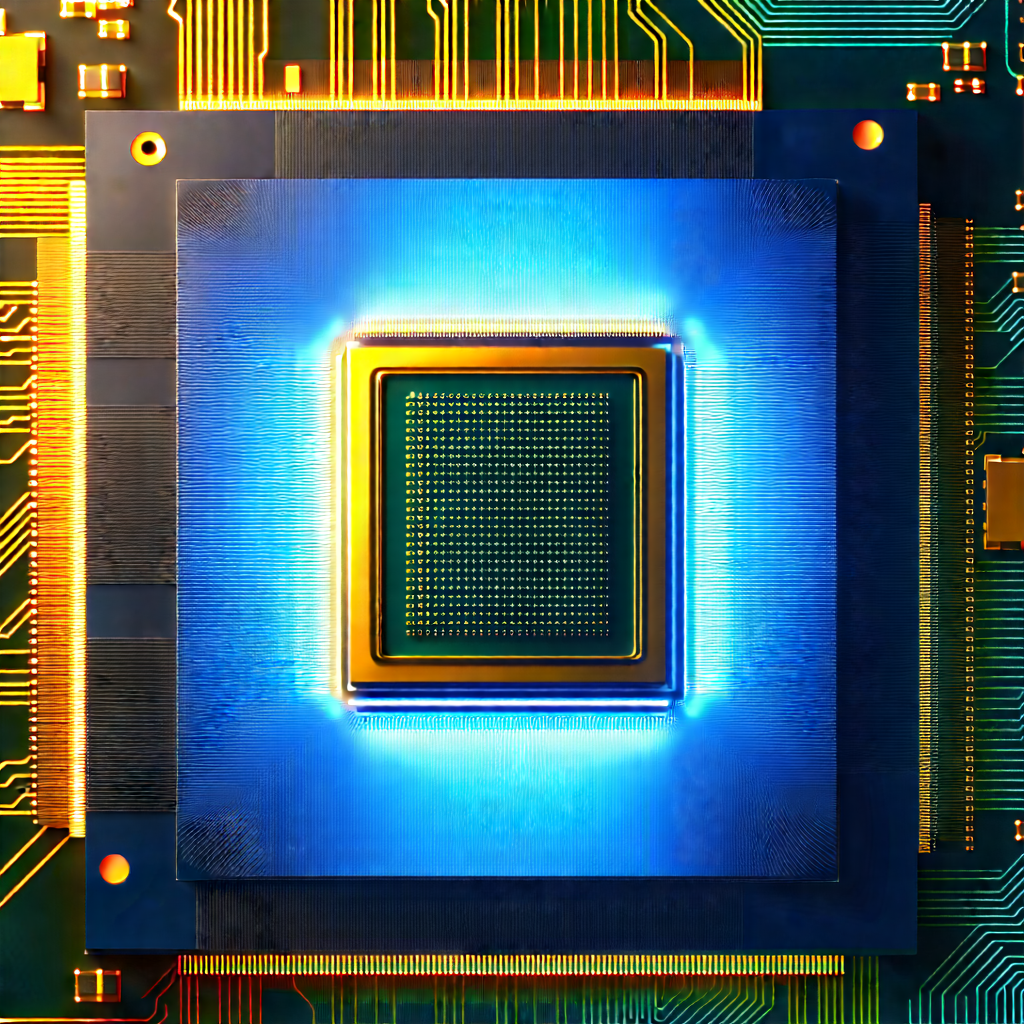 Close-up of microprocessor
